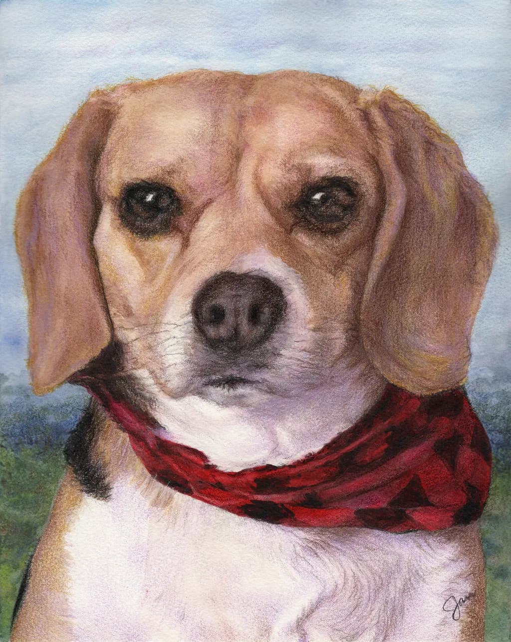 Beagle in a Bandana: A Pawsitively Charming Portrait of Canine Confidence