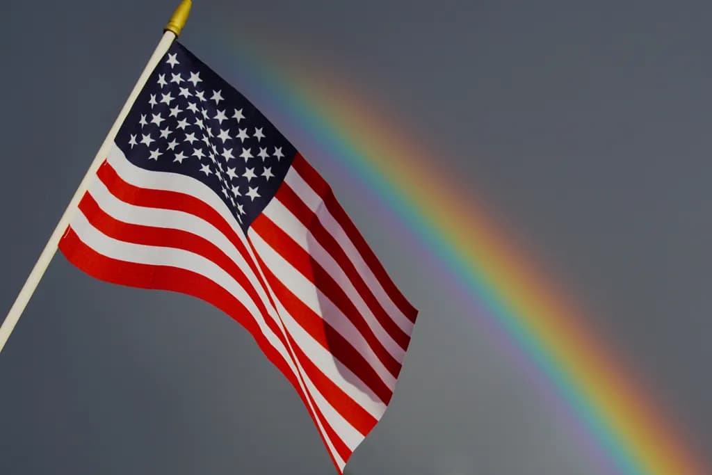 American Flag Rainbow