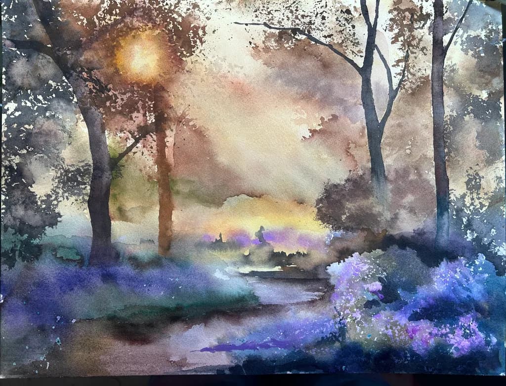 Sunlit Forest Path
