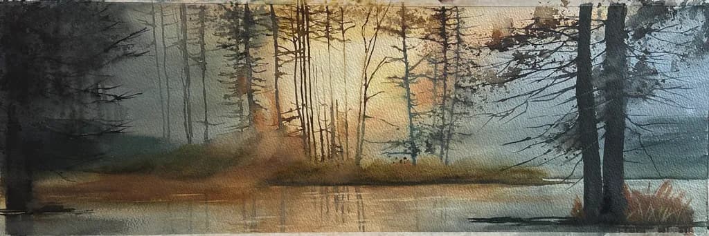 Golden Woodland Pond