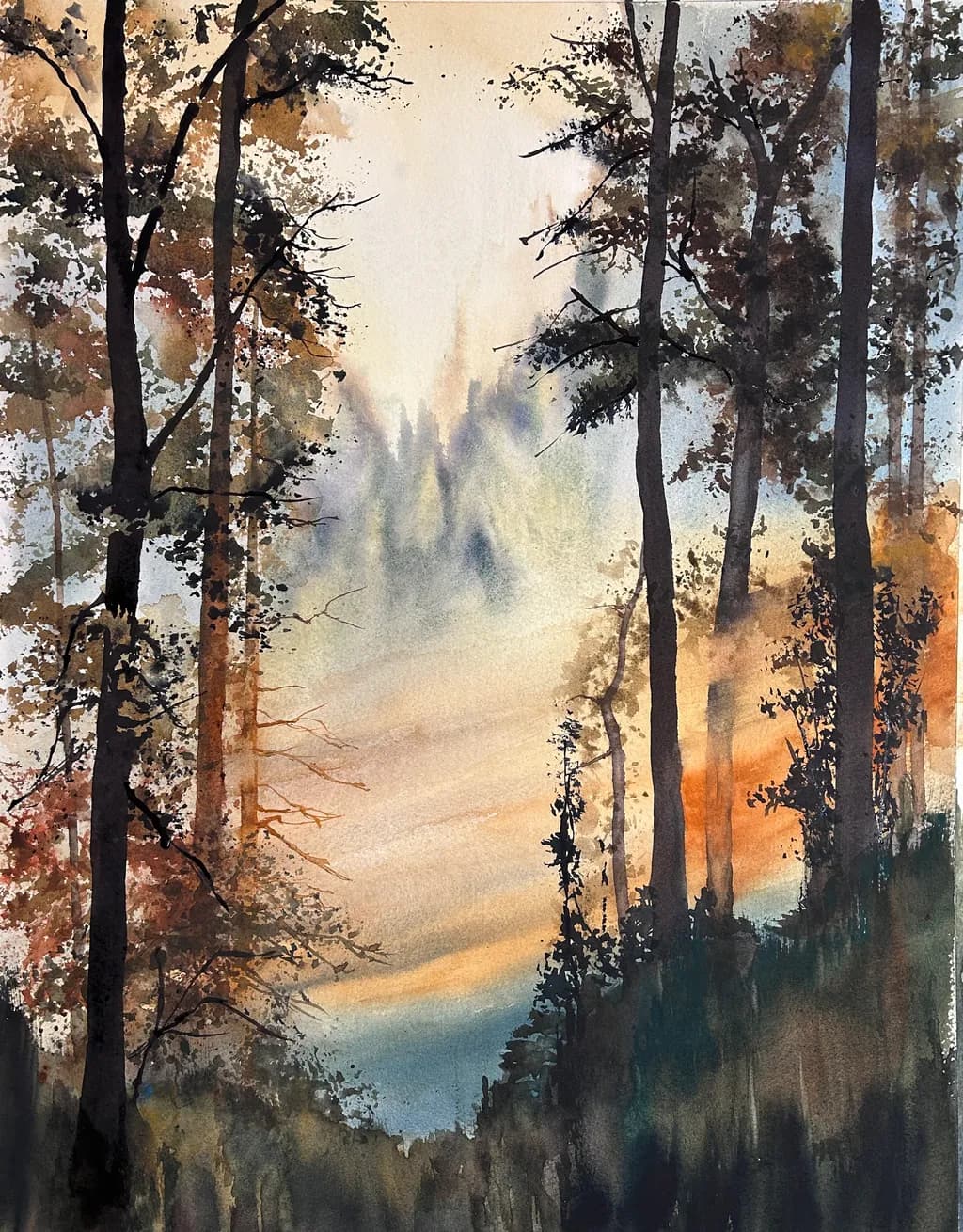 Gold Through Pines
