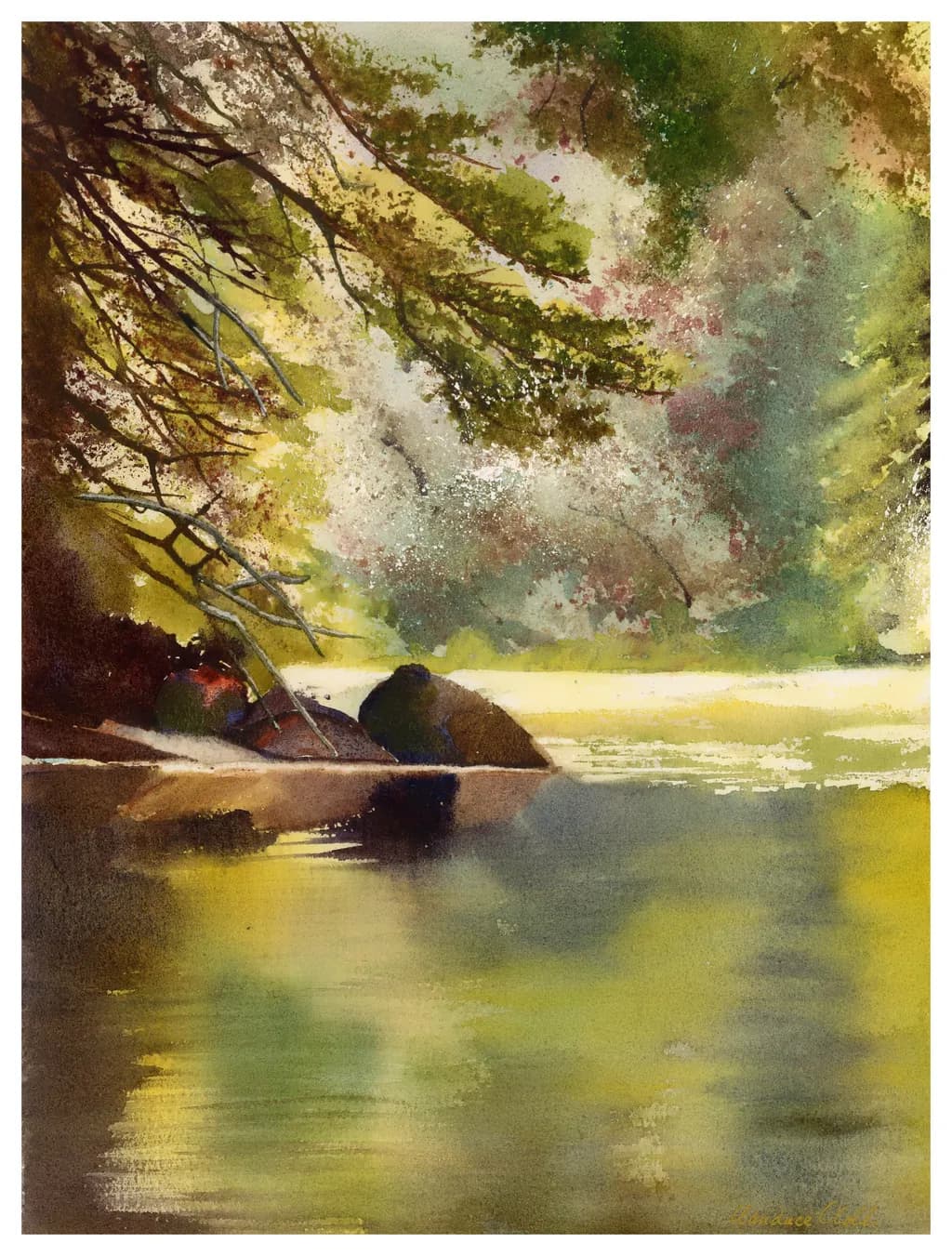 Whispers of Nature: A Serene Watercolor Escape