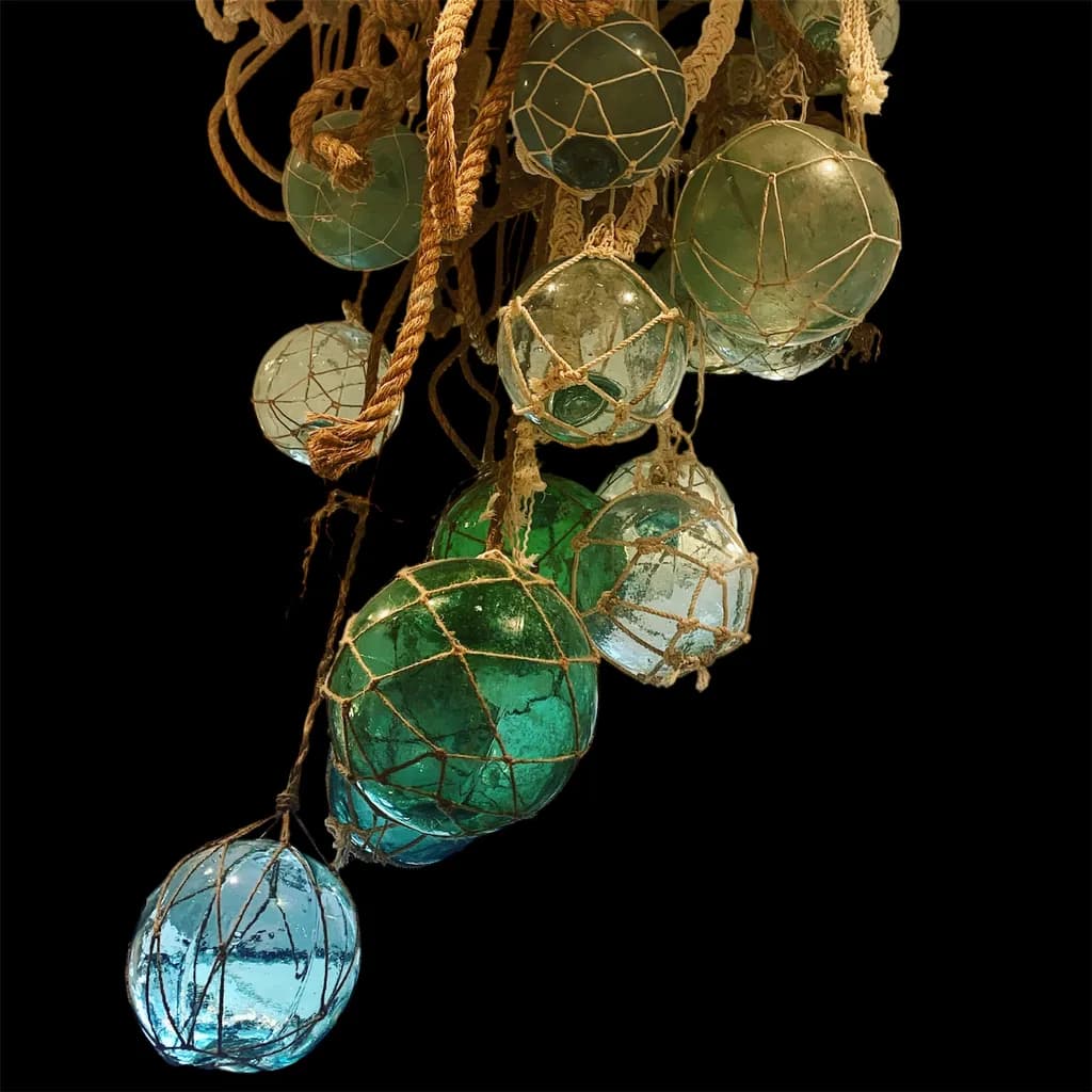 Glass Fishing Floats Cluster