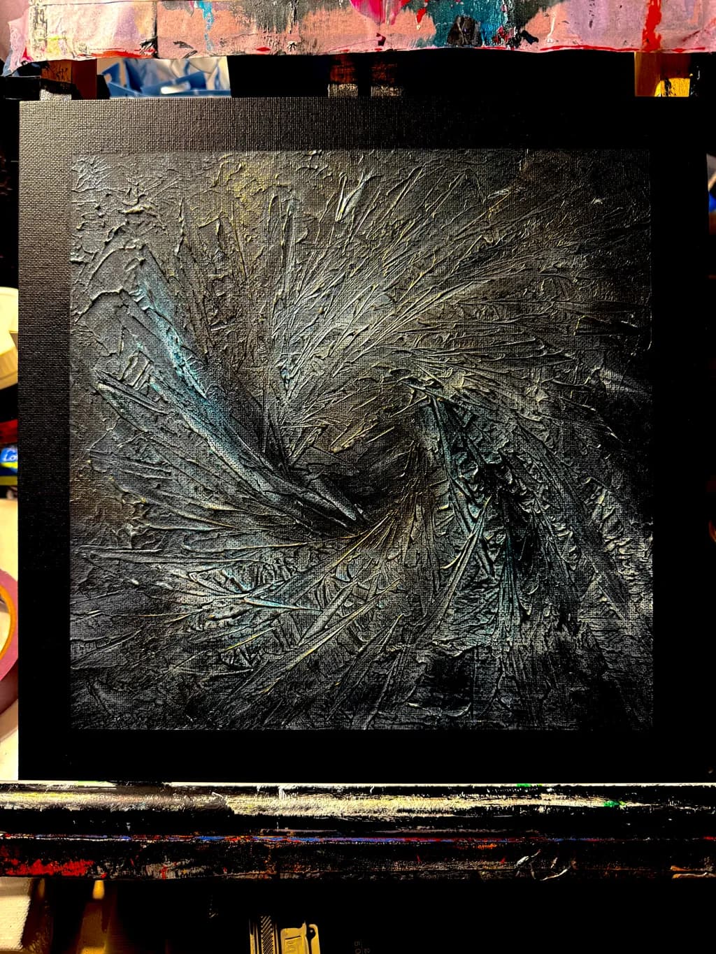 Whirlwind of Shadows: An Abstract Exploration of Texture and Depth