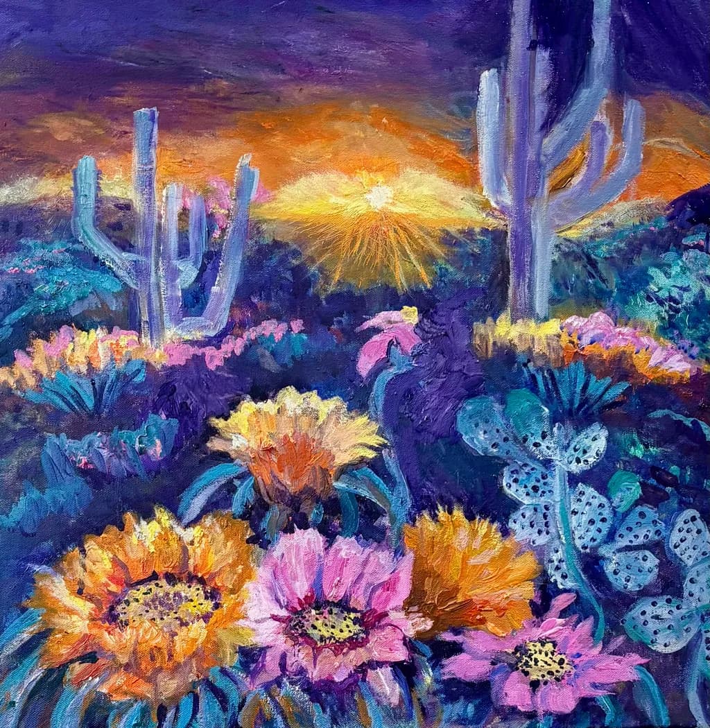 Desert Bloom Sunset