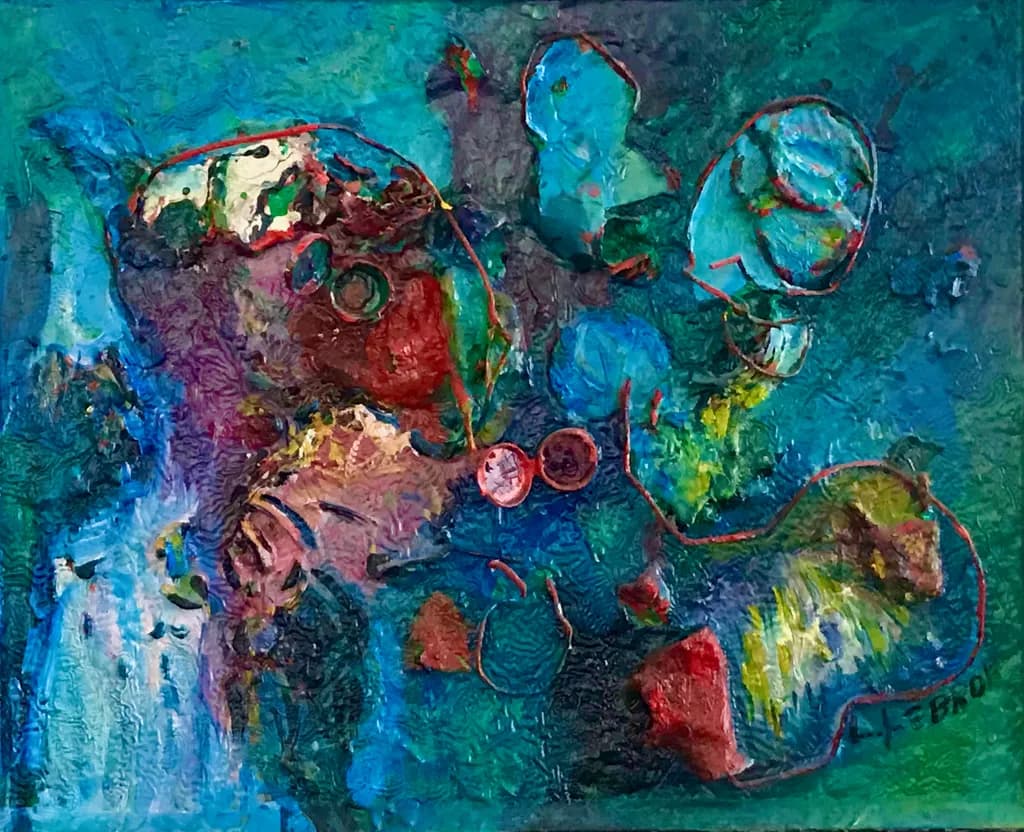 Whimsical Waves: A Dance of Color and Chaos in Abstract Form
