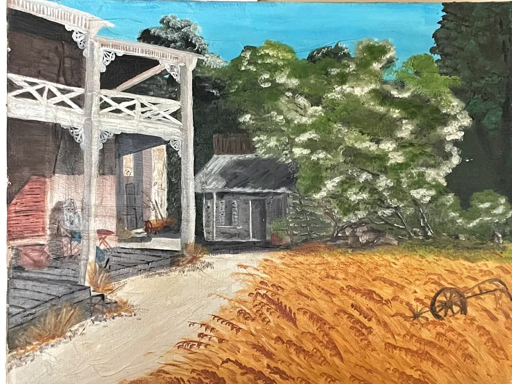 Whispers of the Past: A Serene Homestead Embraced by Nature's Golden Embrace