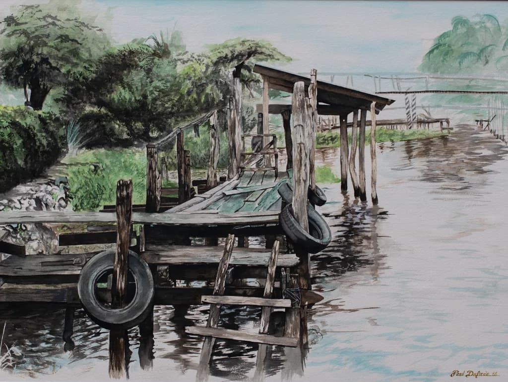 Riverside Dock Reflections