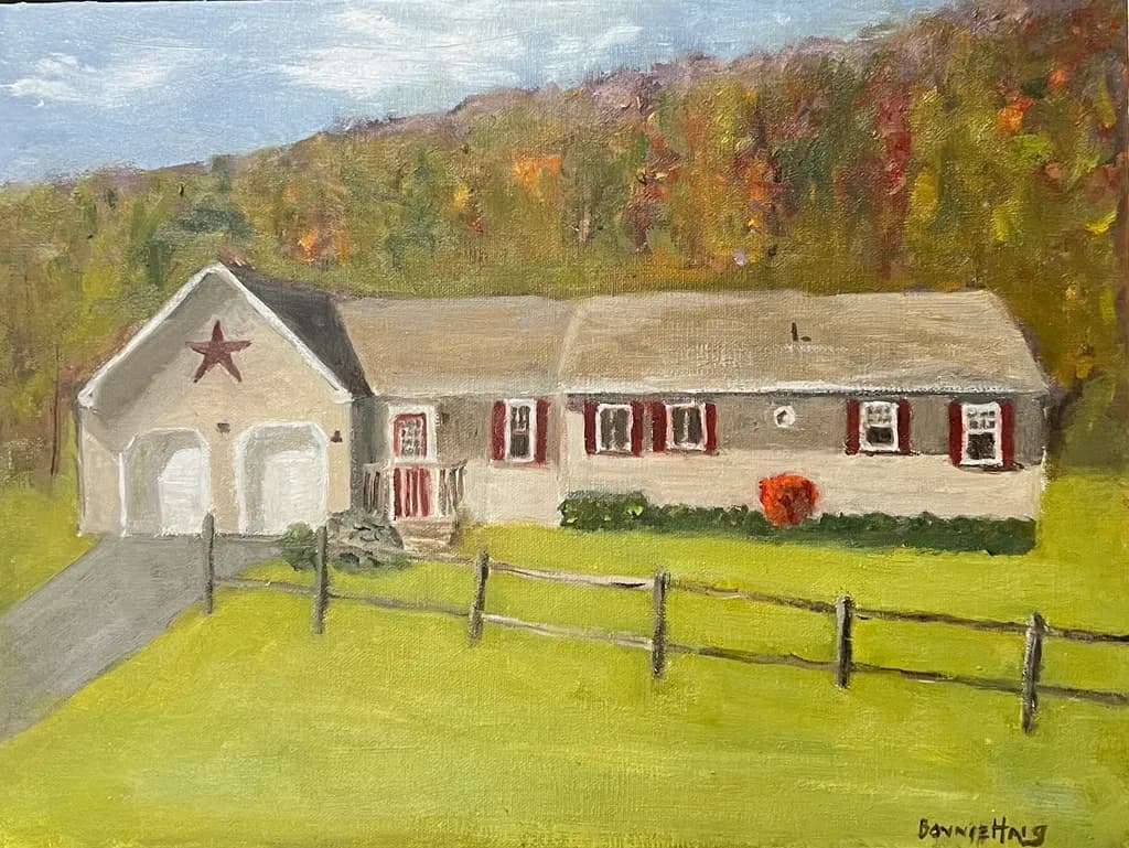 Autumn House Landscape