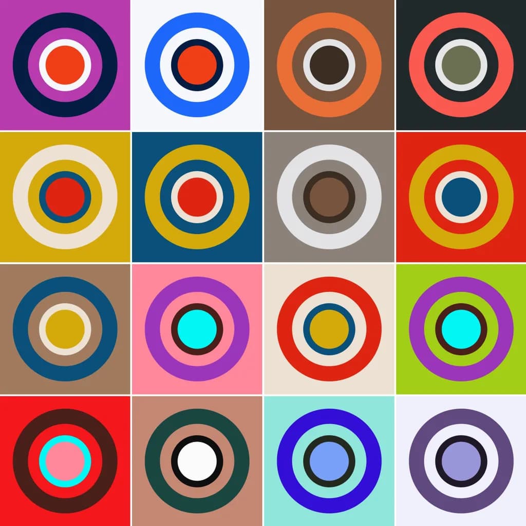 CIRCLES OF CULTURE: A GEOMETRIC DIALOGUE BETWEEN TRADITION AND MODERNITY IN VIBRANT COLOR HARMONIES