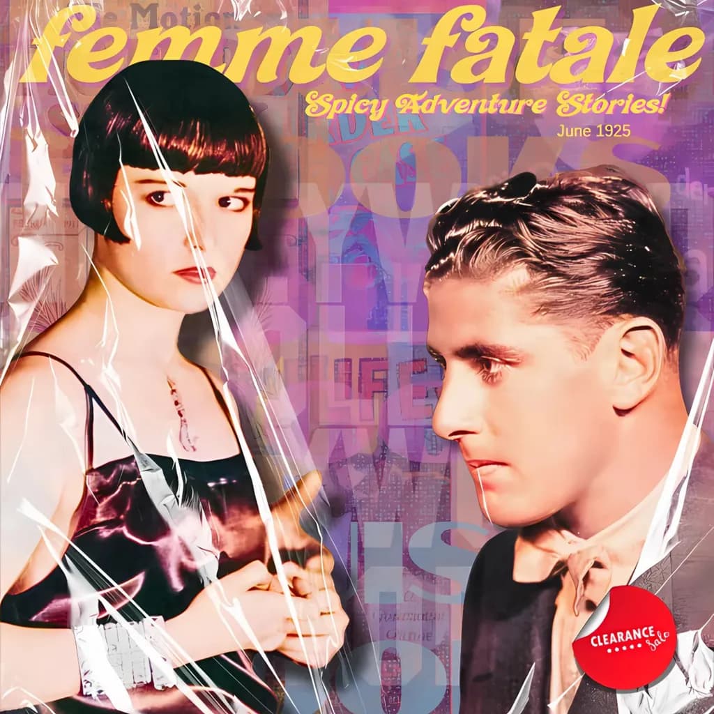 Femme Fatale: A Vintage Noir Romance from the 1920s - Intrigue and Elegance Captured in Time