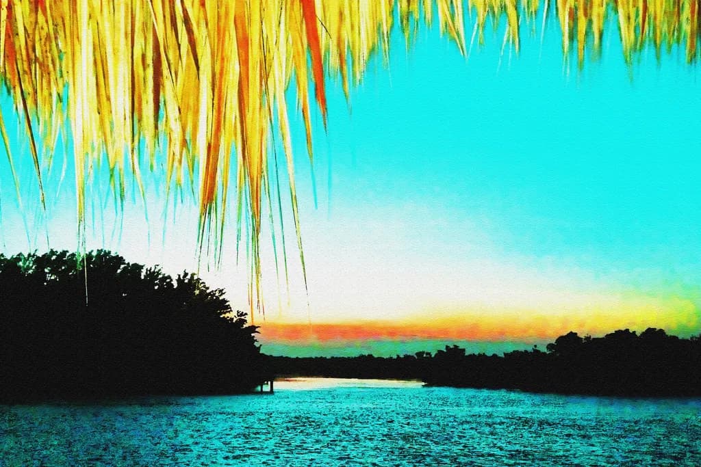 Abstract Photograph 024 Coastal Bay Tiki for Two
