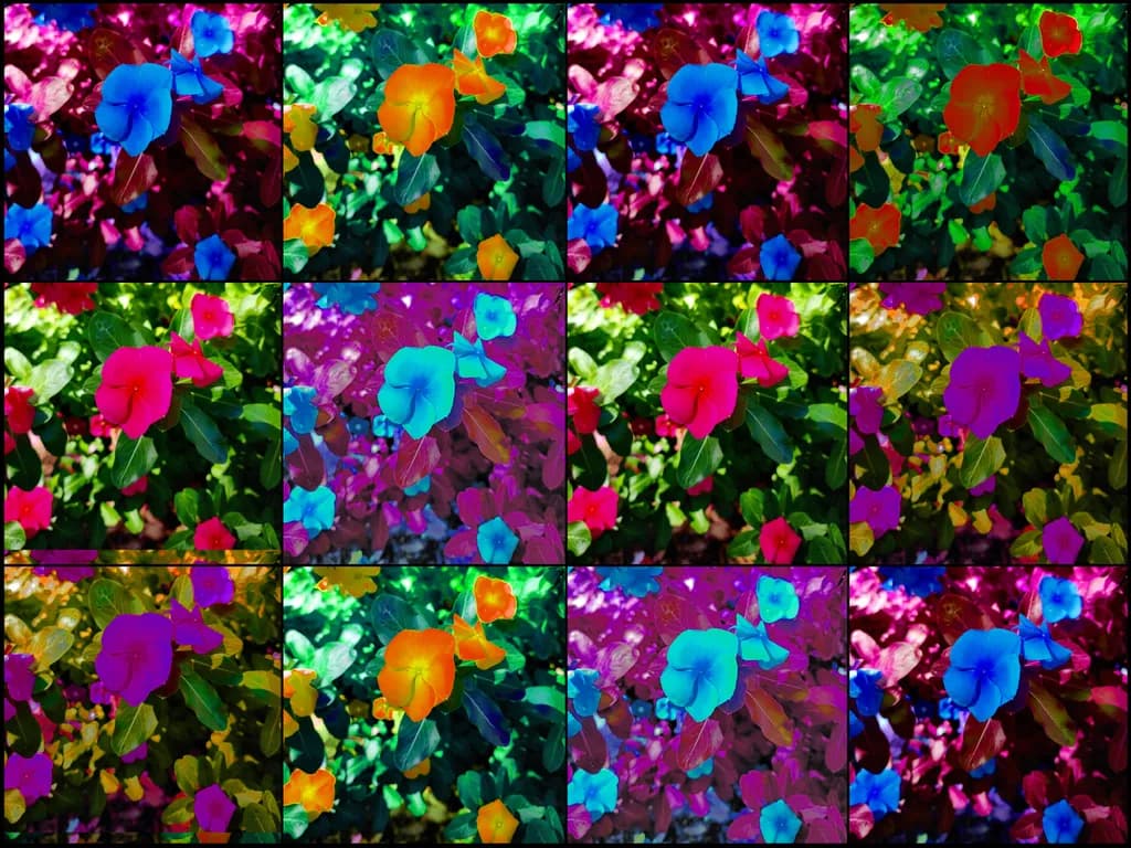 Abstract Photograph 037B Large Vinca Flower Collage