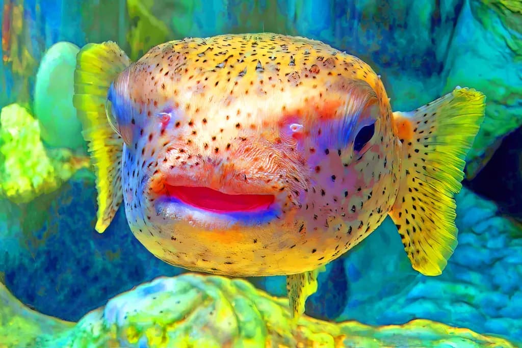 Abstract Photograph 055A Hello Puffer Fish