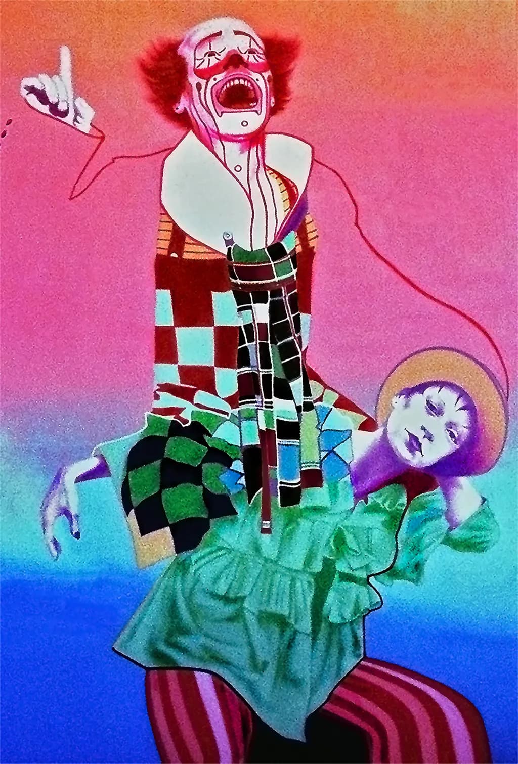 Whispers of Laughter: A Colorful Dance of Joy and Sorrow in the Circus of Life