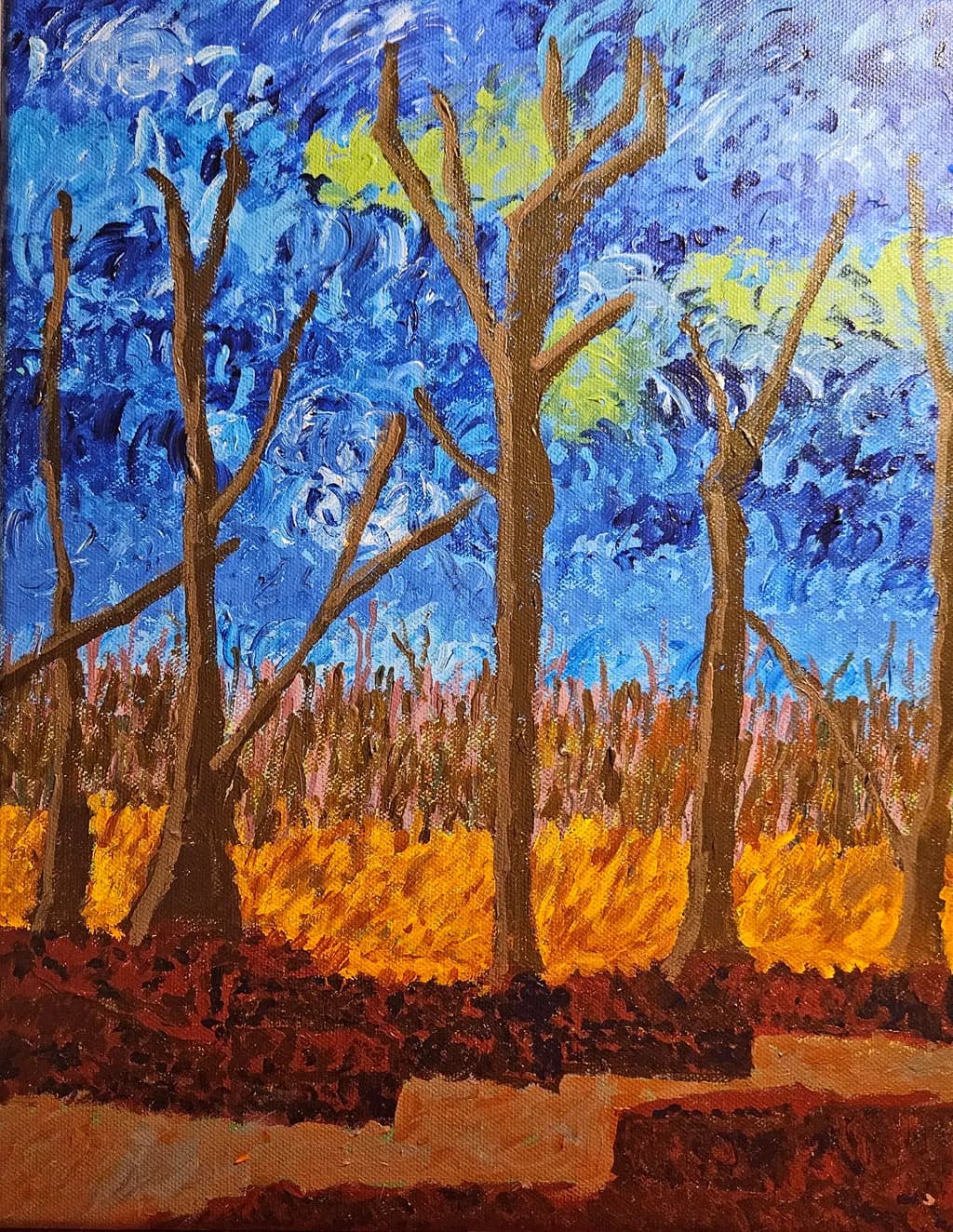 Burnt Trees at Dusk