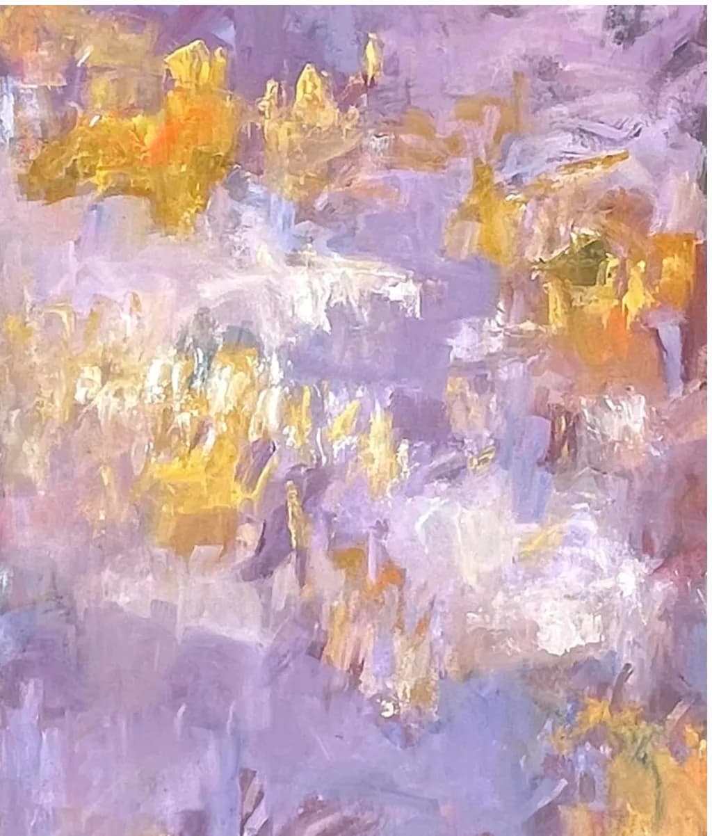 Whispers of Lavender: A Dreamy Abstract Landscape in Soft Hues