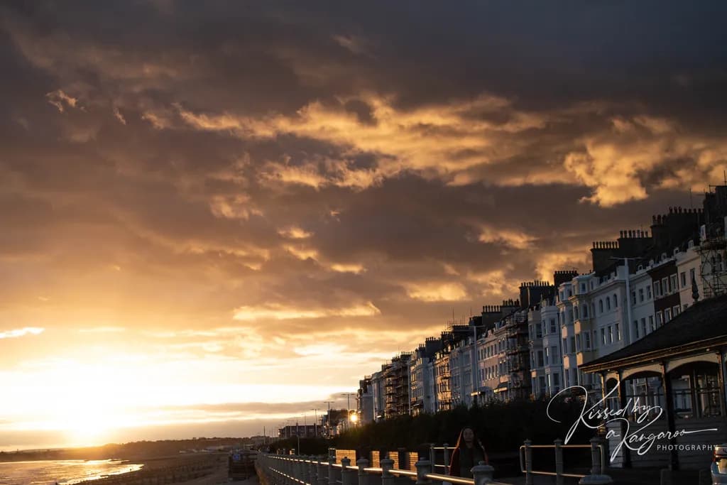 Sunset Over the Promenade Hastings UK