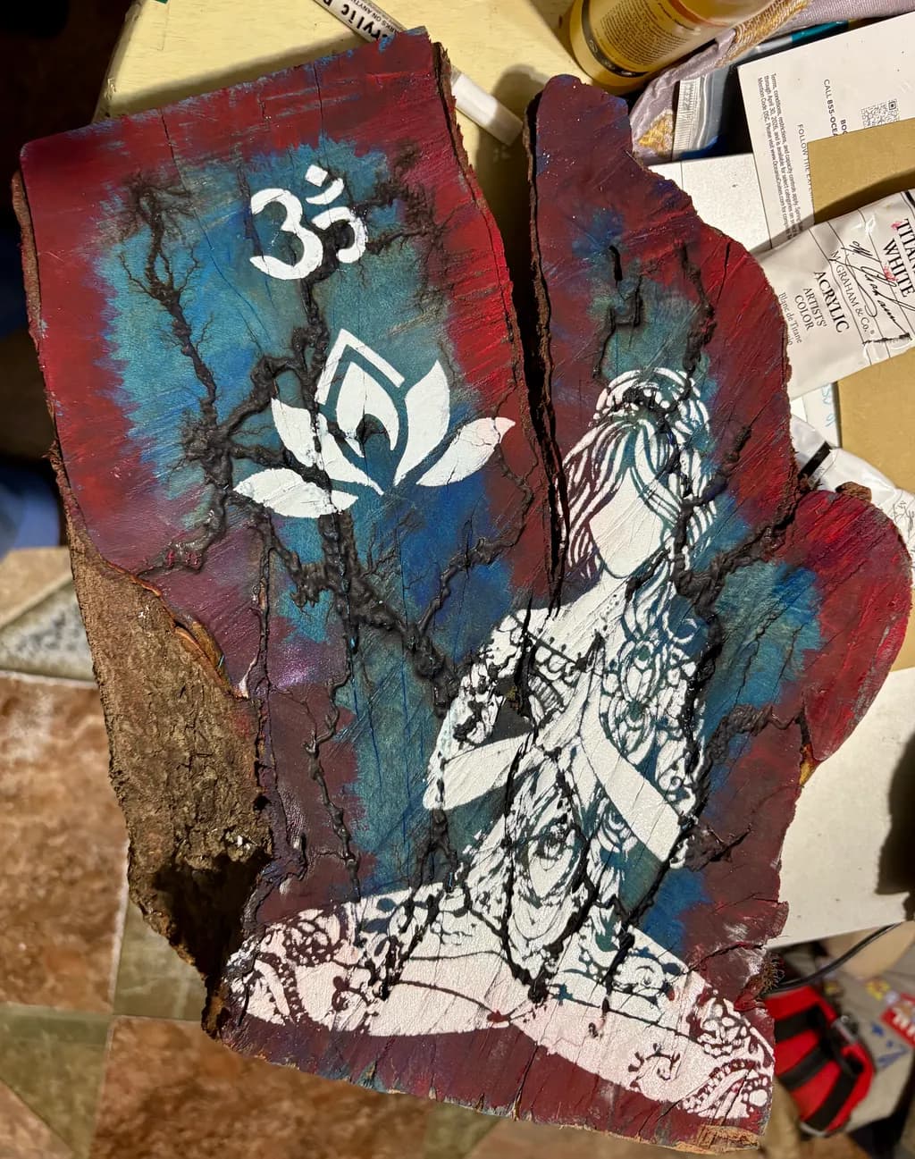 Meditative Lotus Om