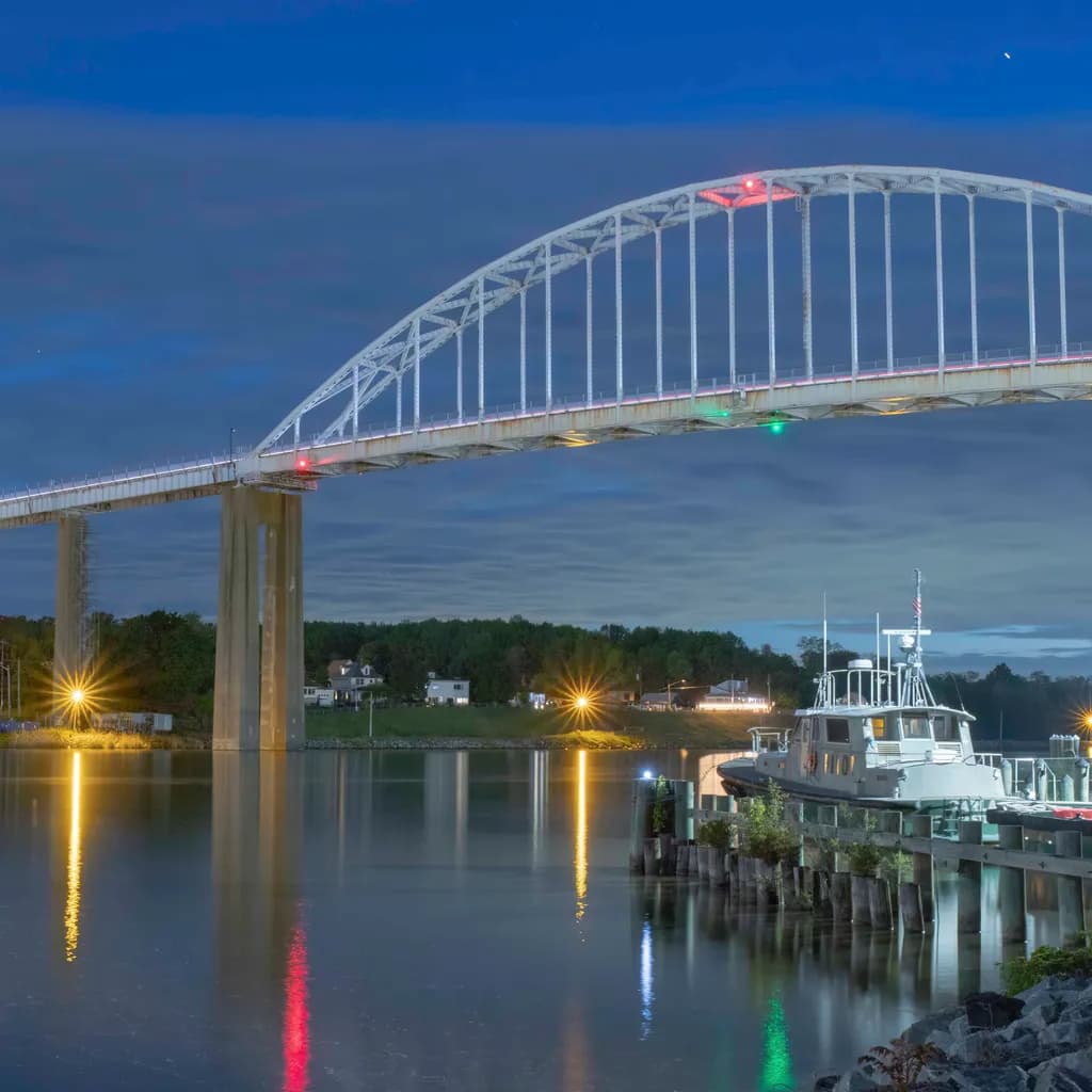 Chesapeake City Bridge at Night