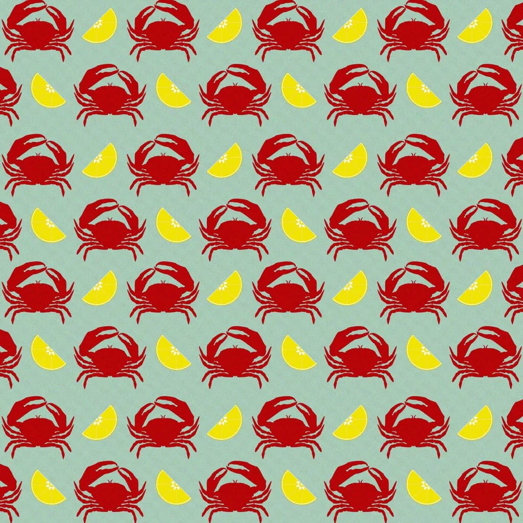 Crab & Citrus Pattern