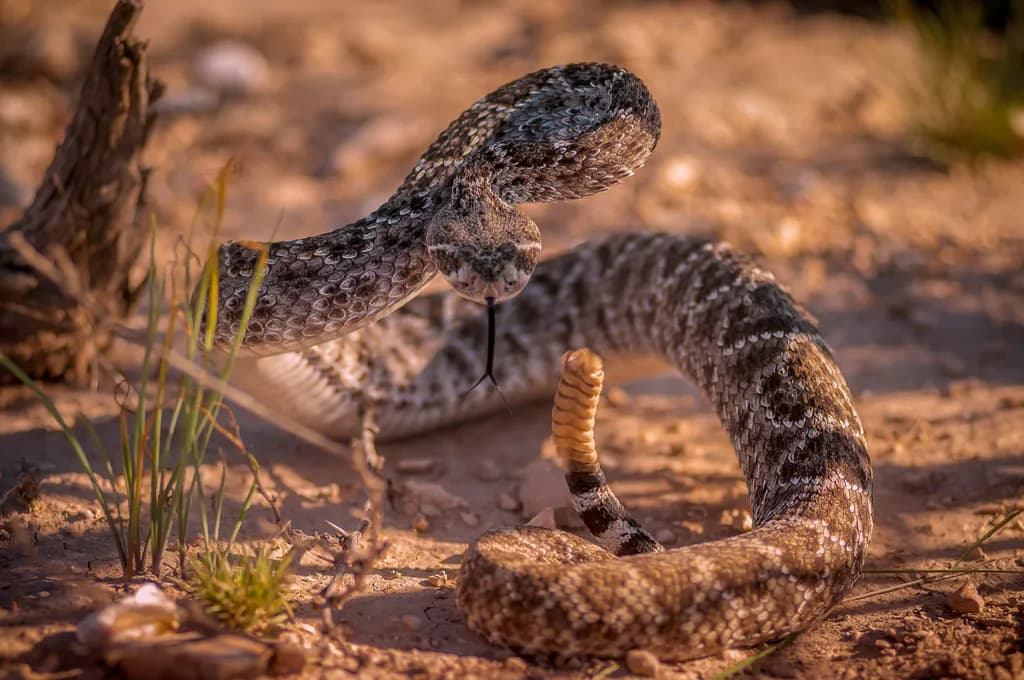 "Western Diamondback Rattlesnake, Coiled"