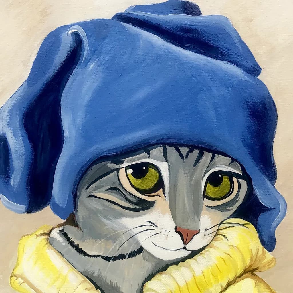 Blue Bonnet Cat