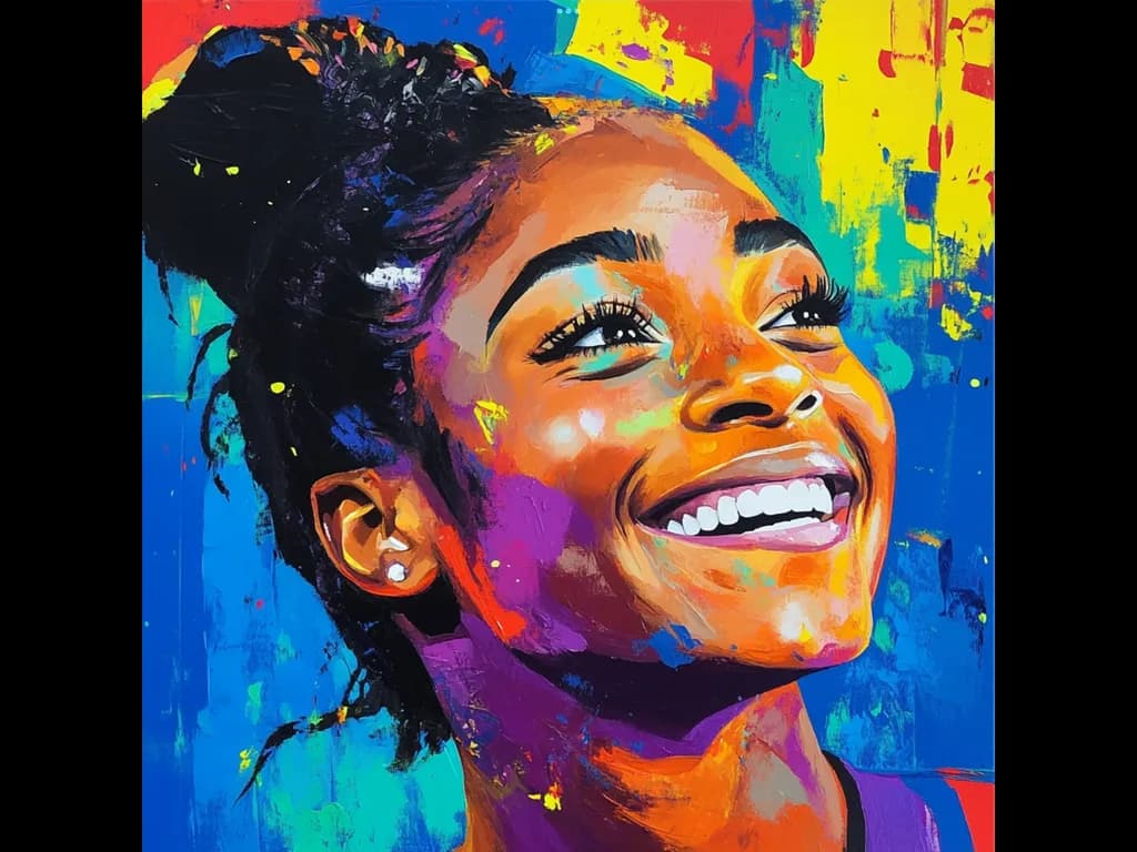 Radiant Joy: A Colorful Celebration of Strength and Spirit