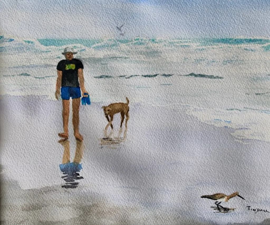 Beach Stroll Reflections