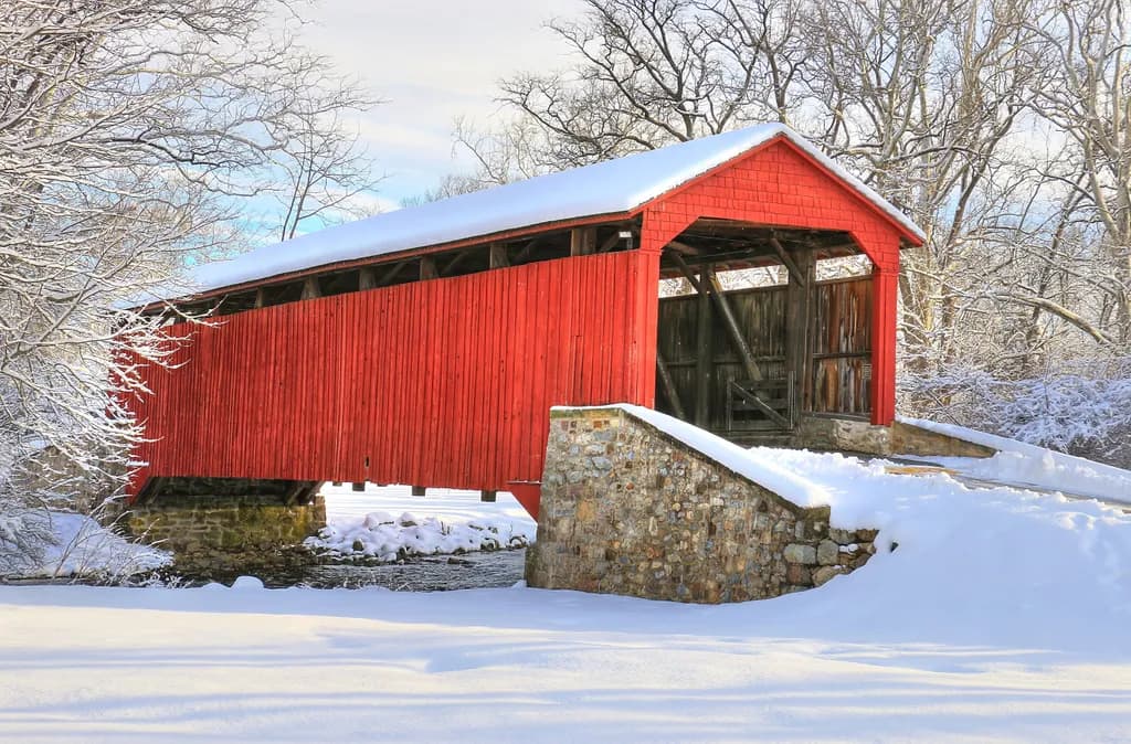 Crimson Winter Crossing