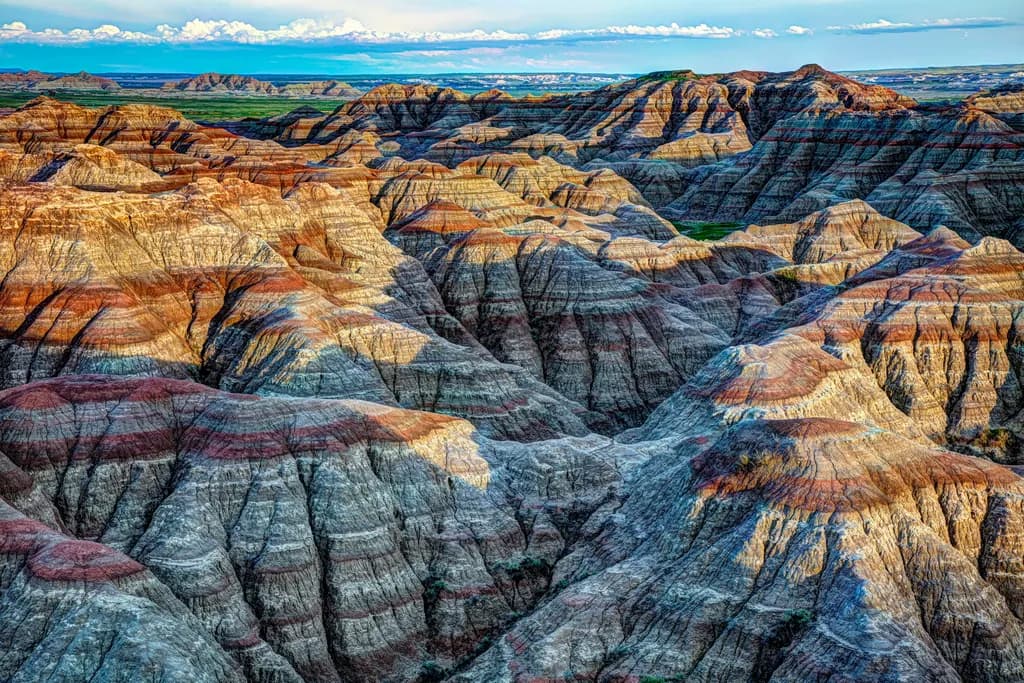 Ribboned Hills at Dusk