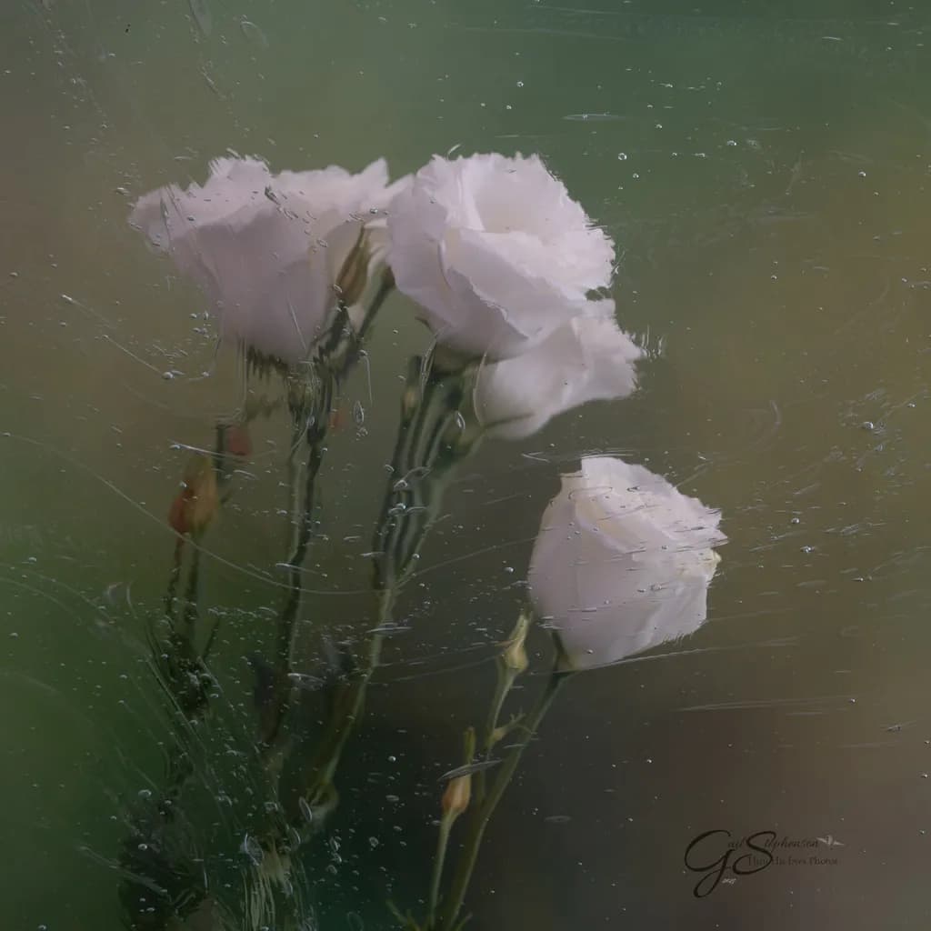 Blooms Behind Glass