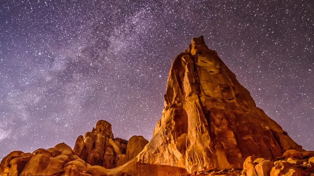 Desert Rock Night Sky