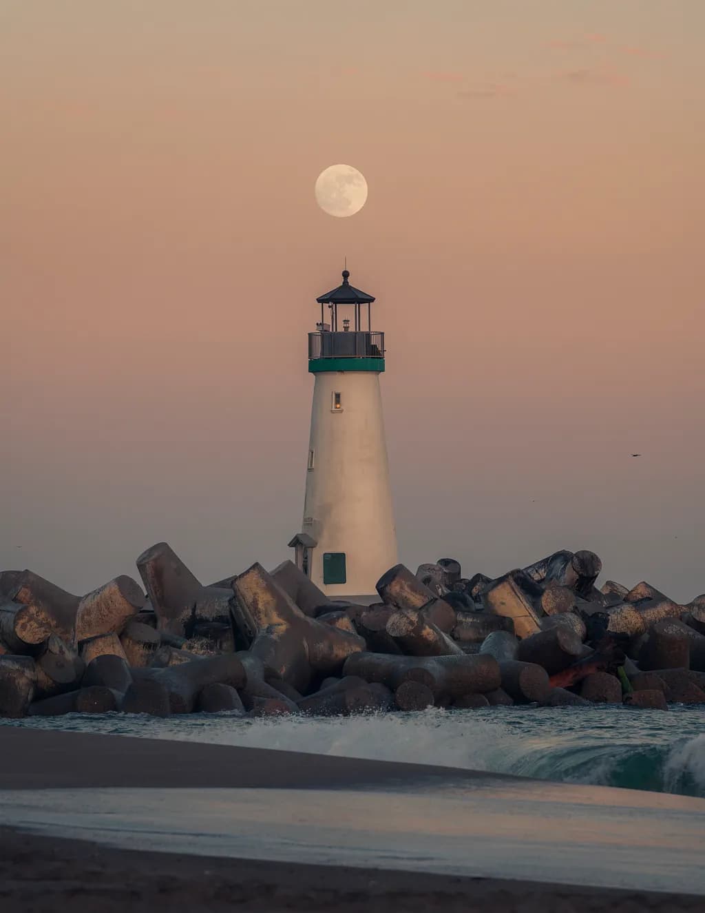 Moon atop the Lighthouse