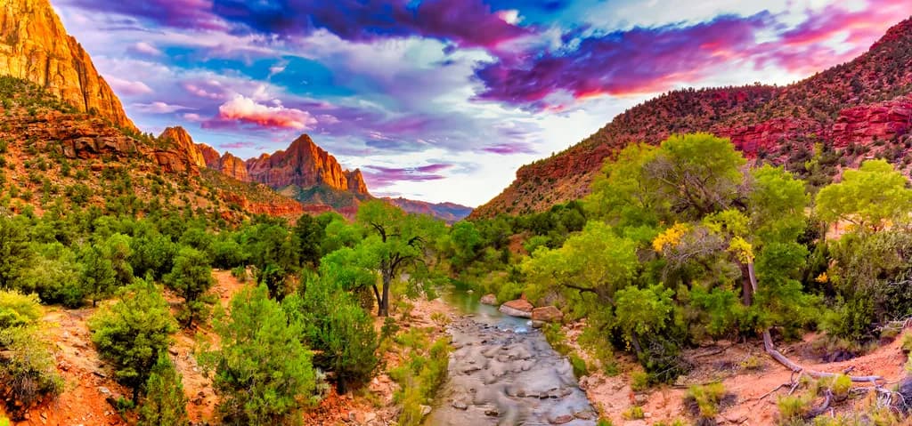 Whispers of Zion: A Sunset Serenade in Nature's Canvas
