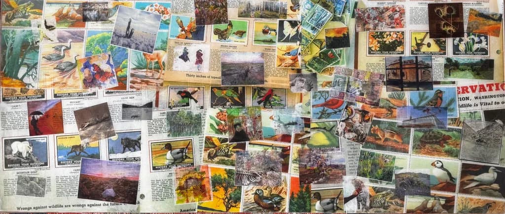 Stamped Collage Constellations