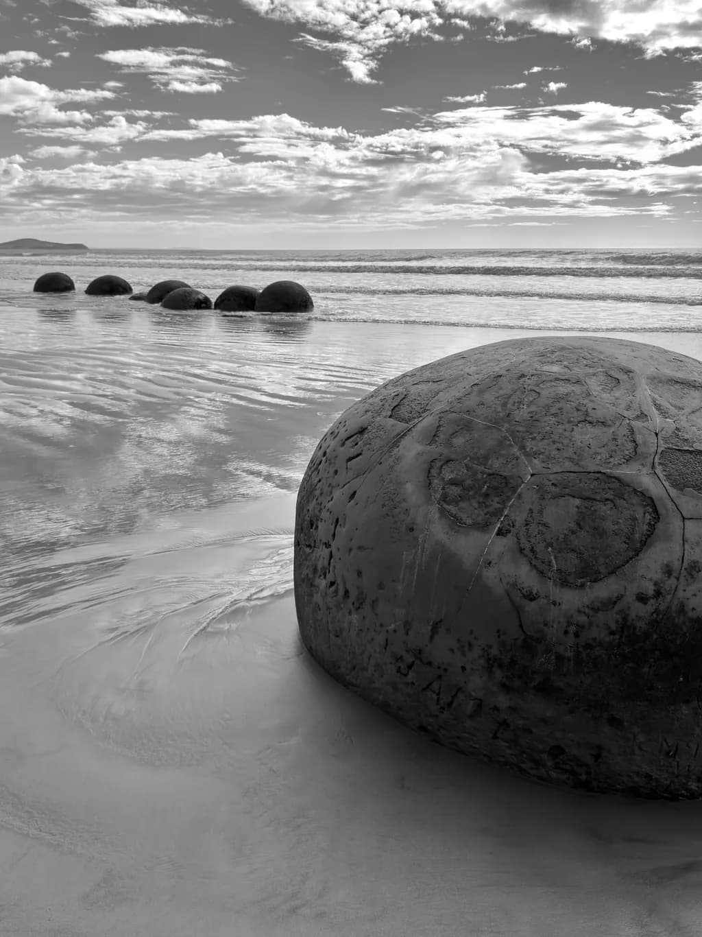 Moonlit Moeraki Spheres