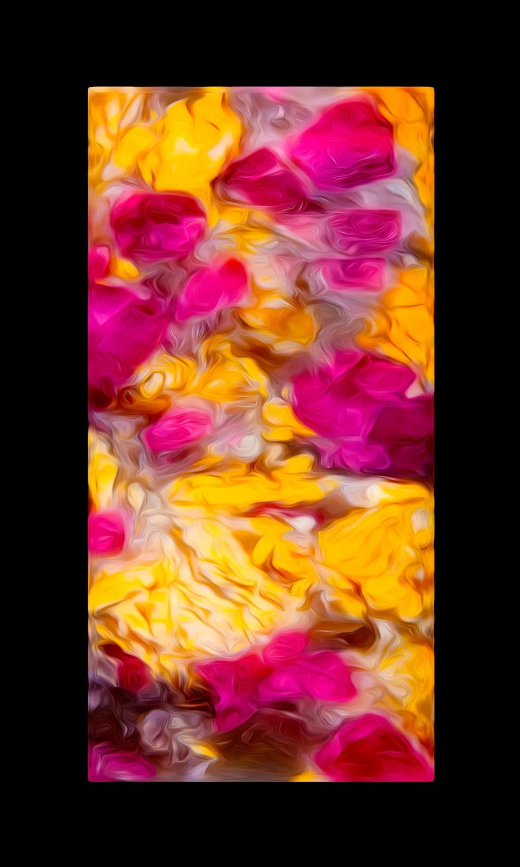 Vibrant Whispers: A Dance of Pink and Gold in Abstract Harmony
