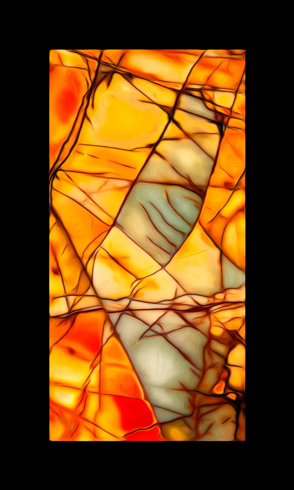 Radiant Tapestry: A Dance of Warmth and Light in Abstract Form