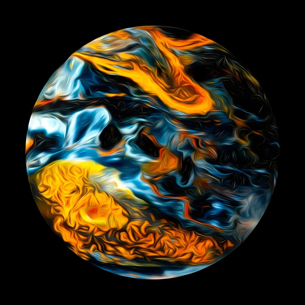 Celestial Whirlwind: A Dance of Color and Light in Cosmic Harmony