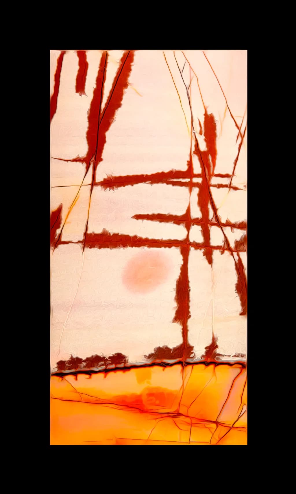 Crimson Horizons: A Journey Through Abstract Landscapes