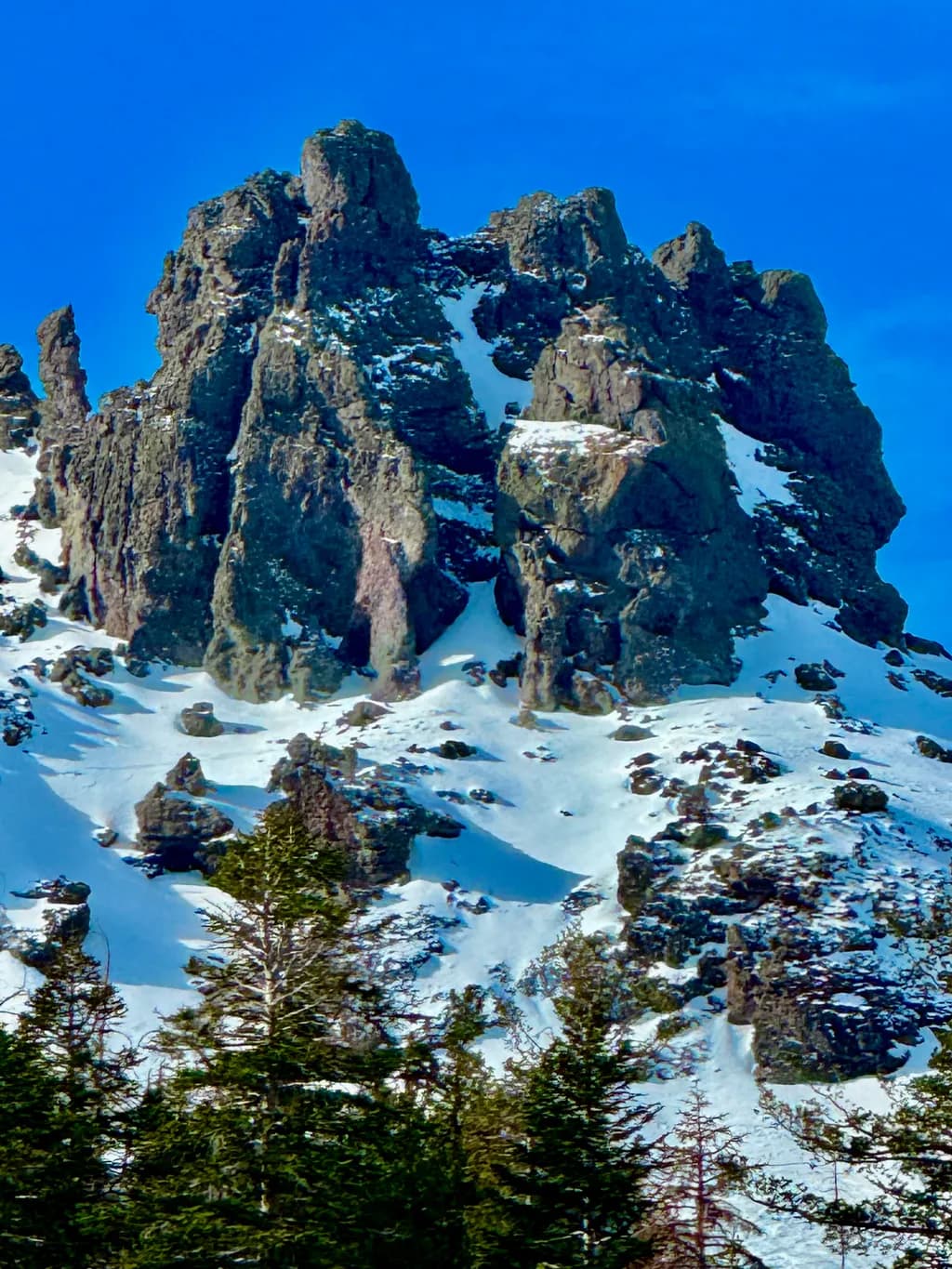 Majestic Peaks: A Winter's Embrace in Nature's Splendor