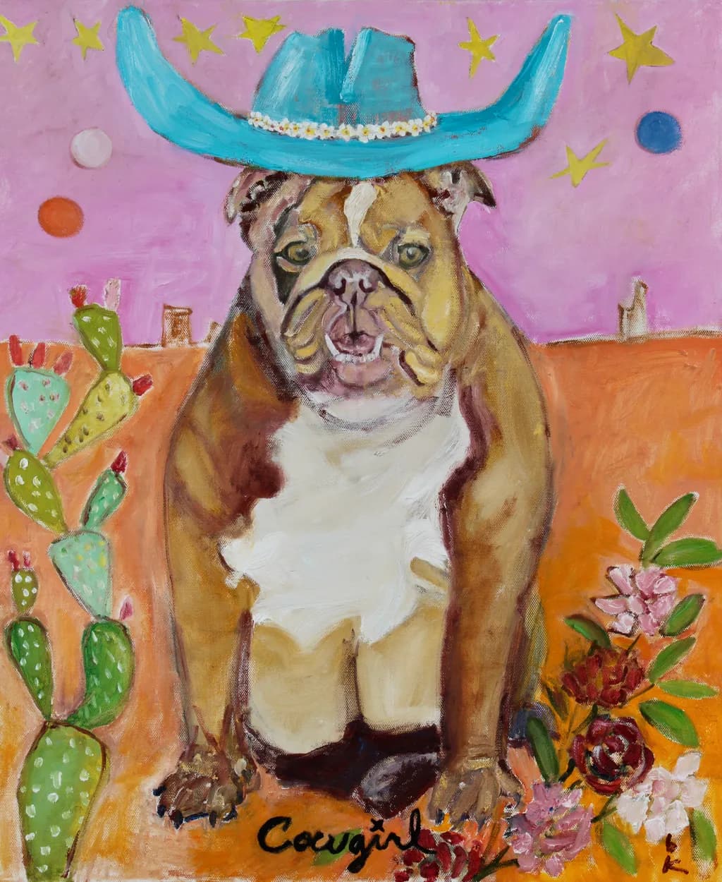 Blue Hat Cowgirl