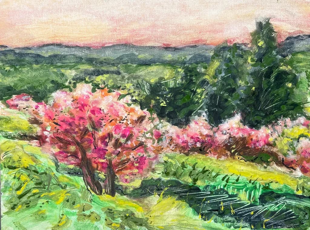 Cherry Blossom Landscape