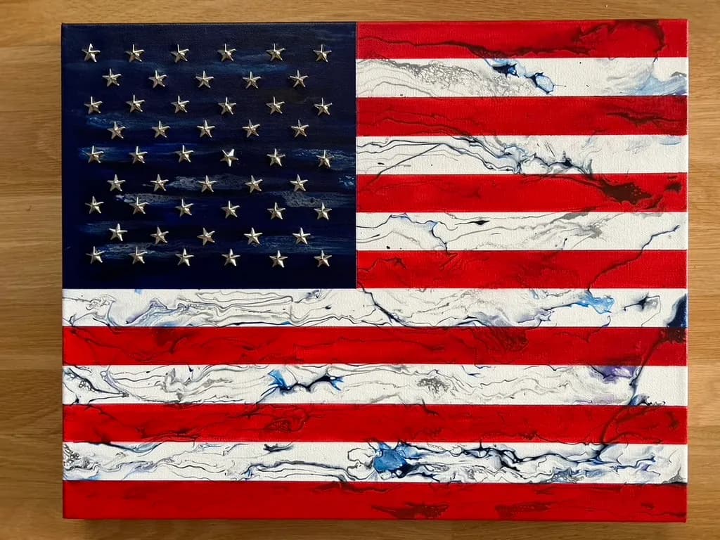 Patriotic Fluid Flag