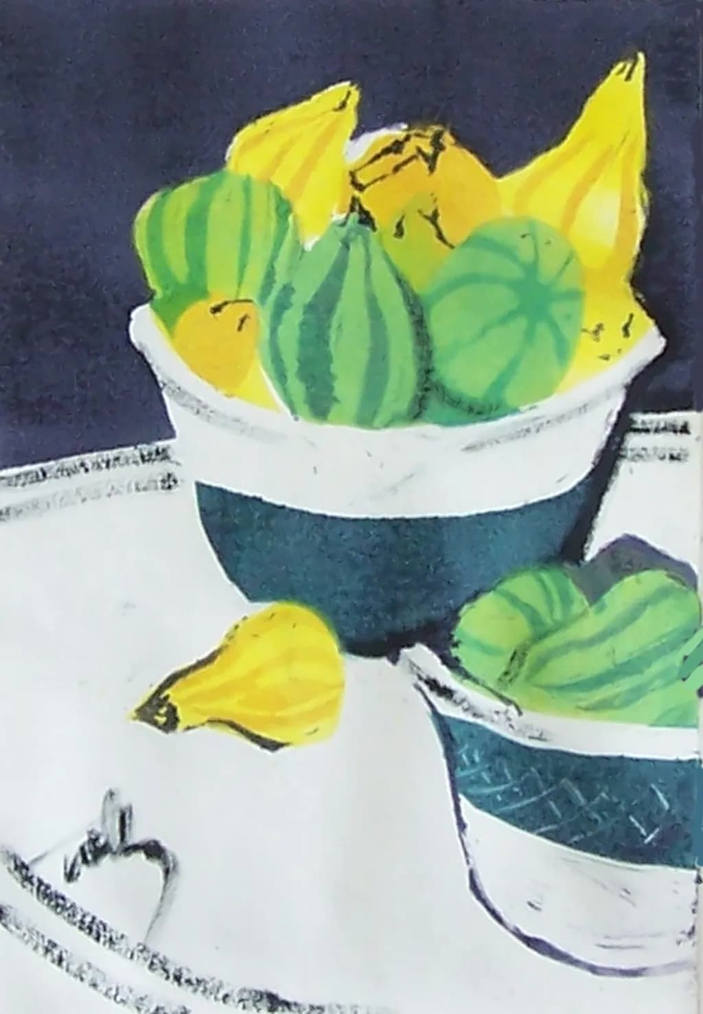 Gourds in Green and Yellow