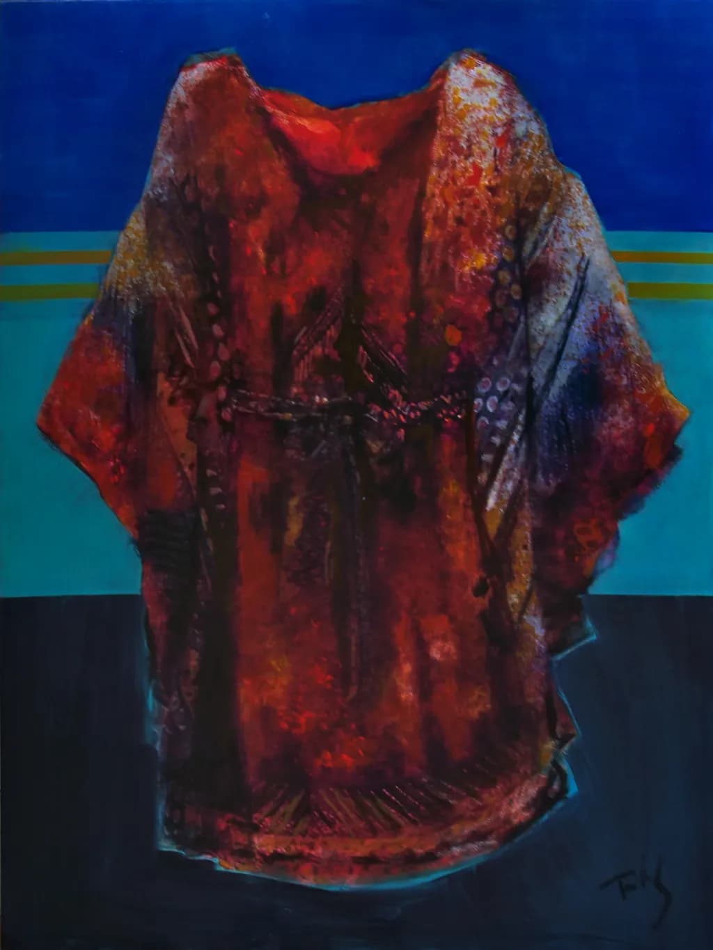 Kimono on Blue