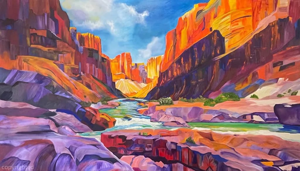 Vibrant Canyon Reflections: A Journey Through Color and Light