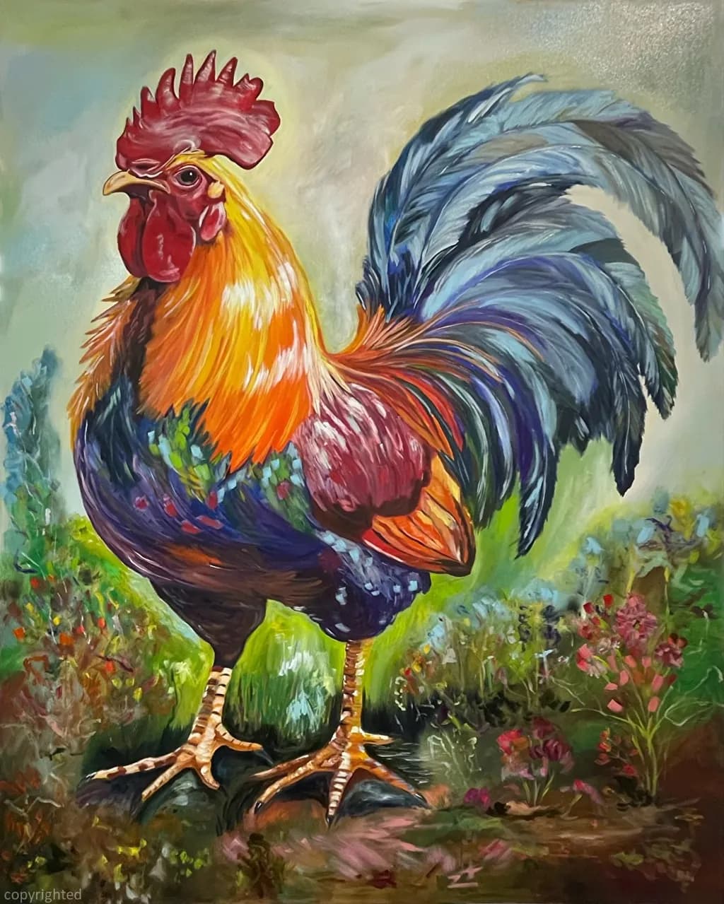 Vibrant Rooster: A Colorful Celebration of Nature's Beauty