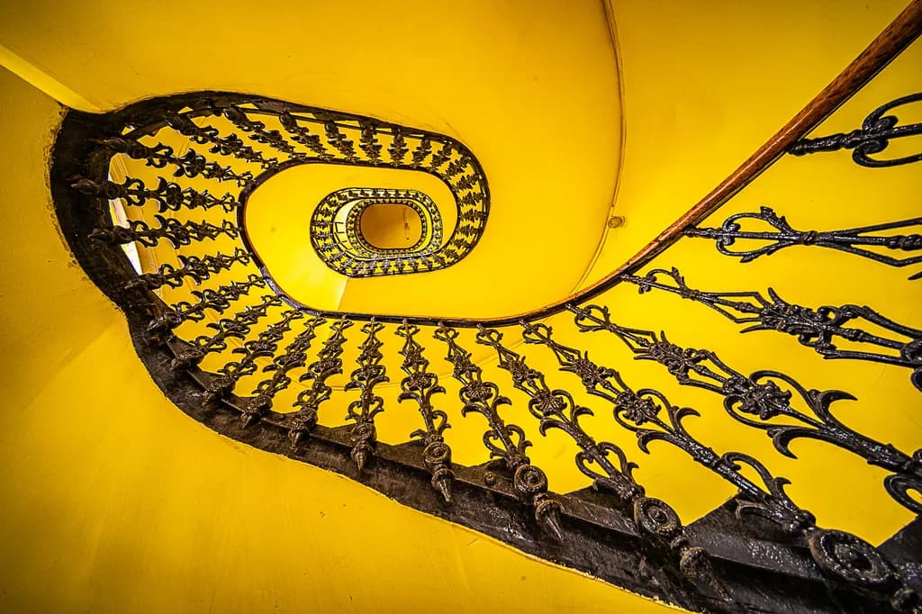 Yellow Spiral Elegance